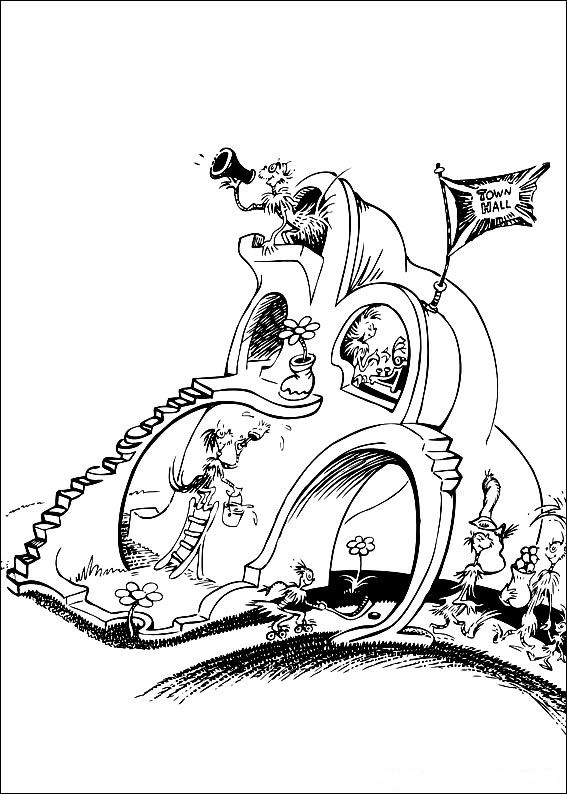 Plansa de colorat cu Horton Dr. Seuss 29 22